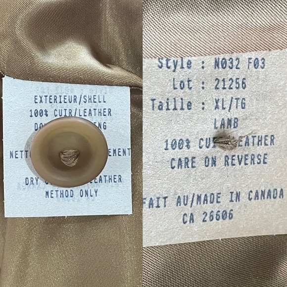 Soft Leather Blazer/Jacket SZ XL 2 Tone Tan - Picture 6 of 14